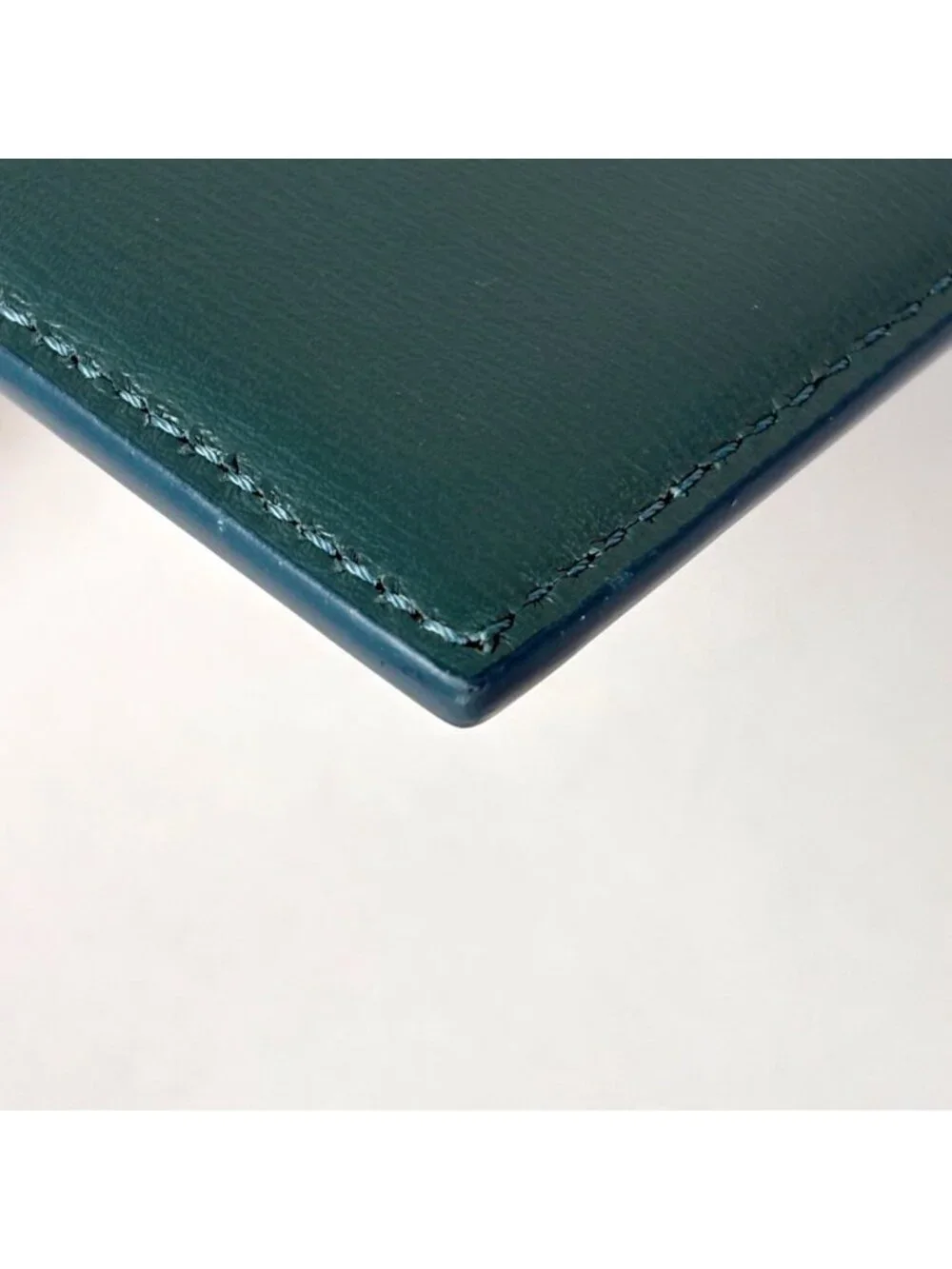 Celine Zip Card Holder Leather Green